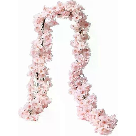180 cm künstliche Kirschblütenranken für Hochzeiten, Gärten, Rosenbögen, Heimdekoration, Partys, Weihnachten, Brautpartys, künstliche Seidenpflanzen für Fotoalben (1/4)