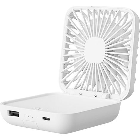 1 Mini ventilateur, rechargeable USB, réglage molette, silencieux, bureau maison voyage (1/5)