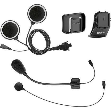 Kit de montage - SENA - 10C EVO - pour intercom Bluetooth et caméra intégrée - haut-parleurs & micros - adaptateur adhésif (1/3)