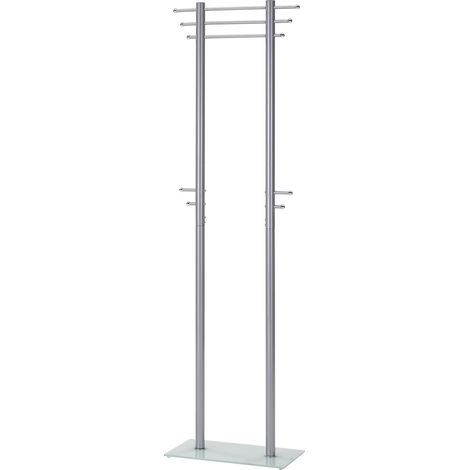 Porte-manteaux TARIS, en métal couleur aluminium (1/2)
