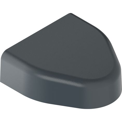 Capot pour gond de portail - aluminium laqué gris FT - 120 mm - Platimium - TIRARD