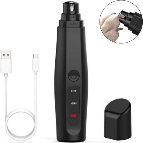 Meuleuse électrique pour chiens et chats Petit/Moyen/Grand, Moteur puissant, faible bruit et sûr, ébarbage lisse, 2 vitesses, rechargeable USB (1/5)