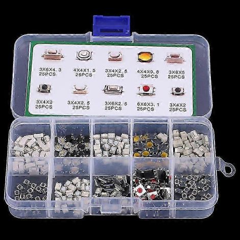 Lot de 250 boutons-poussoirs tactiles de 10 types différents pour clés de voiture. (1/5)
