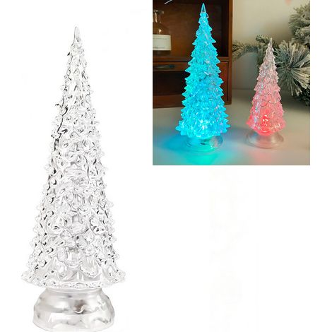 Lot de 1 Sapin de Noël LED 25.5cm - Arbre de Noël illuminé Batterie - Décoration de Noël éclairé (1/5)