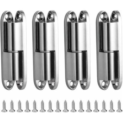 Charniere Porte Placard, 4pcs Charnières de Portes avec Vis 231-1 Charnière Porte Inoxydable Démontable, Paumelles de Porte pour La Maison Meubles Matériel Armoire Garde Porte Tiroir (1/4)