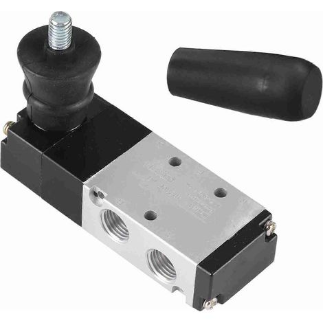 5/3-Wege-Druckluftverteiler aus Aluminiumlegierung mit manuellem Hebel, handbetätigtes pneumatisches Ventil für den Druckluftkreislauf (1/5)