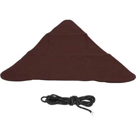 Zusammenklappbarer und tragbarer Dreibeinhocker aus Segeltuch, dreieckig, handgefertigt, kratzfest, braun. Ideal zum Campen und Angeln. (1/5)