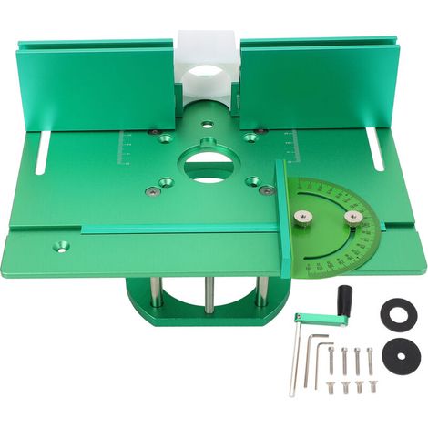 Système de plaque de toupie pour banc de travail du bois, hauteur réglable, levage manuel de Table, vert (1/5)
