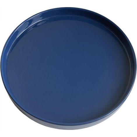 Pot de fleurs en céramique bleu de 31 cm de diamètre extérieur, adapté aux bacs à fleurs d'intérieur et d'extérieur, 1 pièce (1/5)