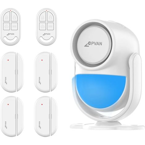 Sistema de alarma inteligente, alarma de 120 dB, sensores de movimiento y de puerta, Kit C Blanco (1/2)