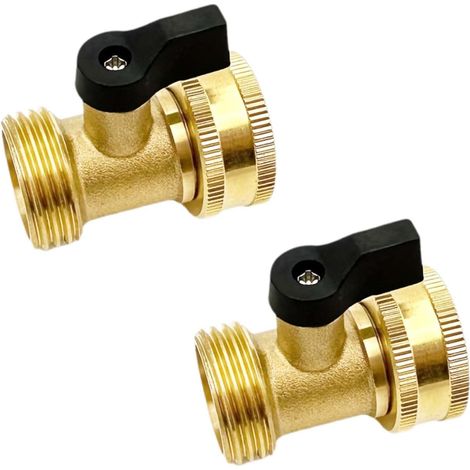 2Pieces 3/4" Threaded Fitting Ball Valve,Brass Stop Valve,Brass Pipe Fitting,Suitable for Water Tap Connectors for Water Pumps, Irrigation (1/5)