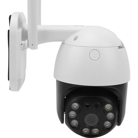 Caméra PTZ HD WiFi 3MP, radio bidirectionnelle, détection de mouvement, vision nocturne, étanche IP66, prise 100-240 V (Royaume-Uni). (1/5)
