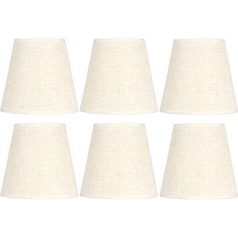 Set aus 6 Stofflampenschirmen im schlichten nordischen Stil, für E14 Wandleuchter.