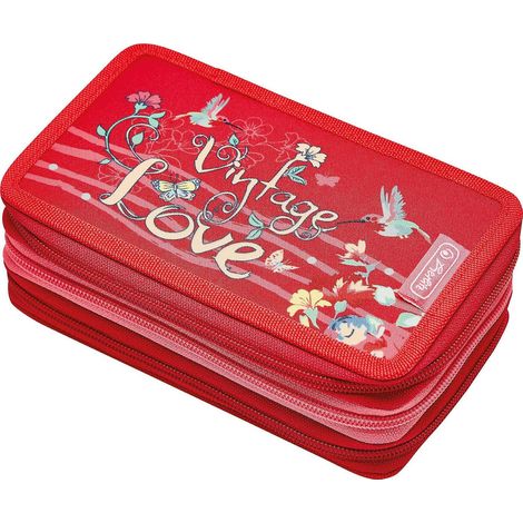Astuccio triplo Herlitz, 31 pezzi, Vintage Love