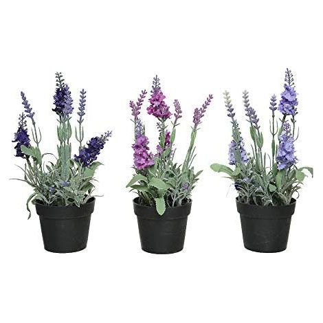 Kunstpflanze lavendel sortierte Farben ø12x25cm