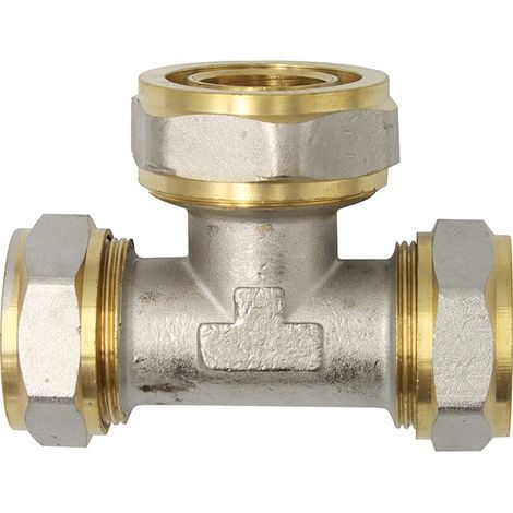 Klemmring Schraubfitting T-Stück 26x32x26 mm erweitert Verbundrohr (1/5)