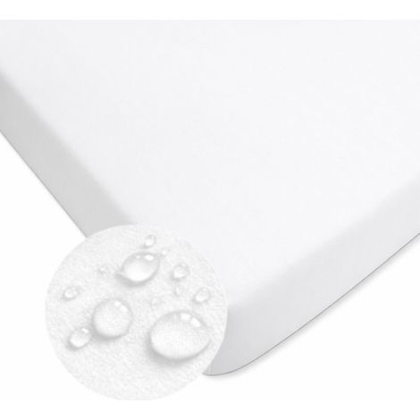 DRAP-HOUSSE POUR GONDOLE 90X50 cm IMPERMÉABLE BLANC (1/5)
