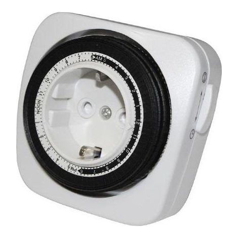 Schuko-Mini 24h temporizador mecánico - 16A - 230V AC - IP20 - Clase I (1/2)