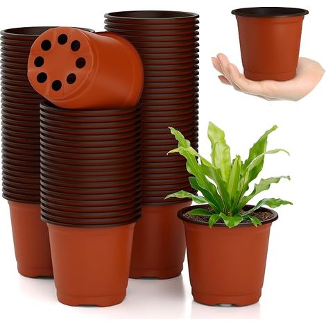Seedling Plastic Flower Pot Transplanting Buckets,Mini Grow Pots (1/5)