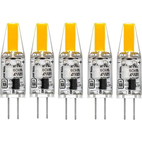 G4 LED 220V 3W 2700K warmweiß 160LM, Silikonlampen ersetzen herkömmliche 30W-Halogenlampen, 5er-Pack
