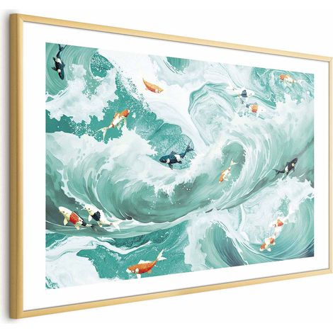Poster – Fische und Wellen (1/4)