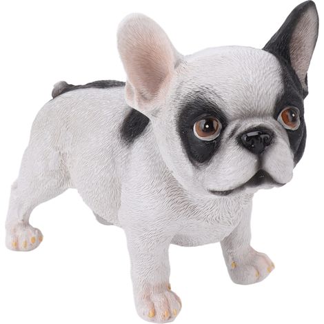 Ornements de bouledogue de jardin en résine, jolie Statue d'extérieur pour la décoration de la maison, debout, petite (1/5)