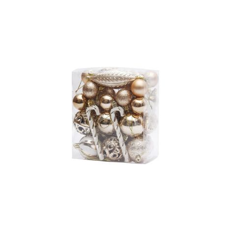Set aus bruchsicheren, transparenten, dekorativen Weihnachtskugeln aus Kunststoff für Weihnachtsbaumschmuck und Hochzeitsfeiern - Crezuo
