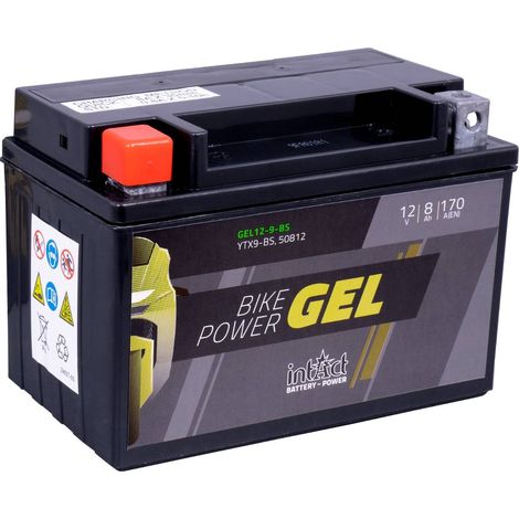 Batterie moto POWER Bike GEL YTX9-BS 12v 8ah 170A (1/4)