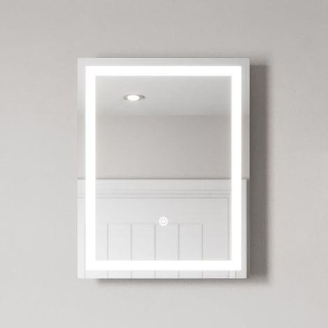 390 x 500mm Bathroom Mirror LED Lights Wall Mounted Battery Power Touch Sensor (1/5)