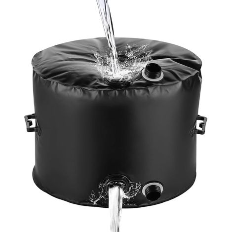 Sac Poids Base Parasol Jusqu 90 Livres Eau, Sac Eau Parasol Terrasse avec 2 Poignées, Diamètre 8cm Sac Sable, Convient Tout Type Base, Tente, Décalé, Cantilever, Extérieur, Plage, Cour (Noir) (1/5)