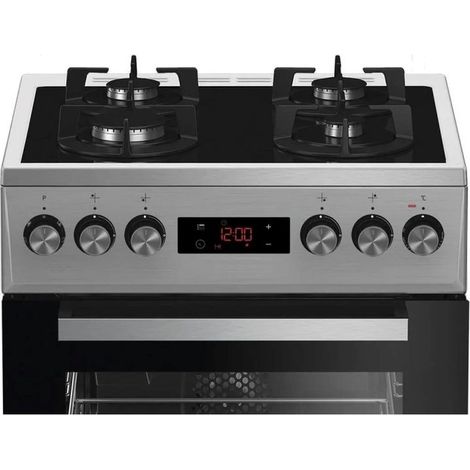 Beko FSMT55330DXDS cucina in acciaio inox 4 fuochi 60L forno (1/5)