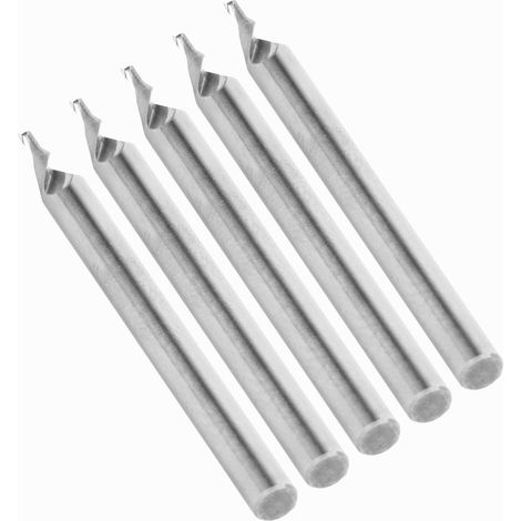 5 fraises à lame unique 3,175 x 1 x 2 mm en acier tungstène pour machine de gravure CNC, outil de coupe pour aluminium (1/5)