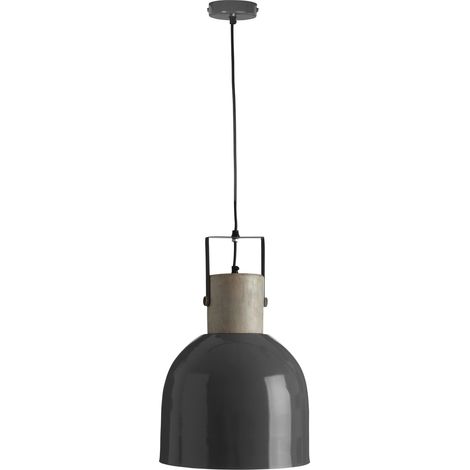 Interiors by Premier Light Grey Pendant Light, Reliable Grey Pendant Light Shade, Easy Installation Ceiling Pendant (1/2)