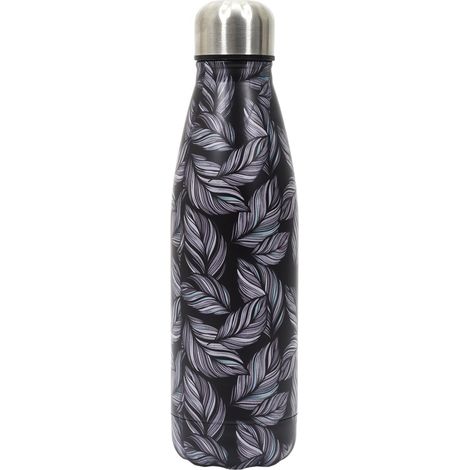 Bouteille isotherme Flower noire 500 ml (1/4)