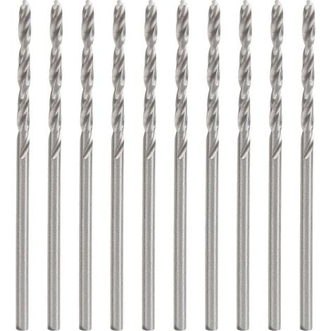 10 forets à spirale à queue cylindrique fine, 1,75 mm, pour machines à percer les perles, outils et quincaillerie (1/4)