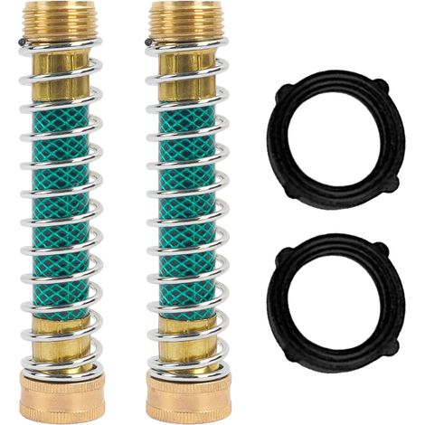 Protezioni per tubo da giardino – prolunga in ottone con molla a spirale – prolunga per rubinetto da giardino (set da 2) (1/5)