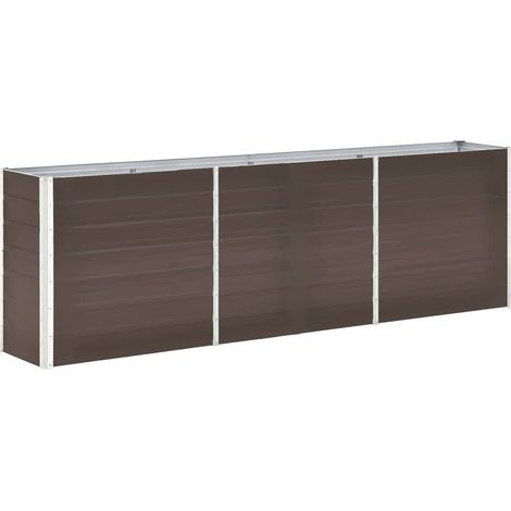 Maison Exclusive - Arriate de jardín de acero galvanizado marrón (1/5)