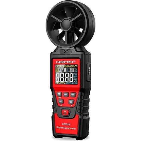Anémomètre numérique portable haute précision HT625B (avec interface USB) (1/4)