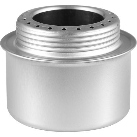 Mini réchaud à alcool Portable en alliage d'aluminium léger, brûlant avec couvercle pour Camping en plein air randonnée (1/5)