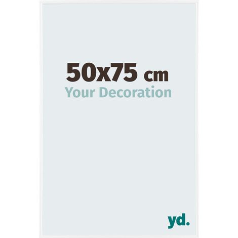 yd. - Cadre photo 50x75 - Blanc Brillant - Plastique - Evry