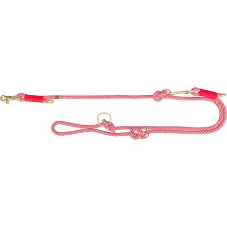 Guinzaglio regolabile per cane Trixie Soft Rope Rosso Crema L L/XL (1/2)