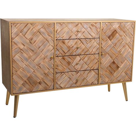 Aparador de madera marrón 120x40,5x81 (1/5)