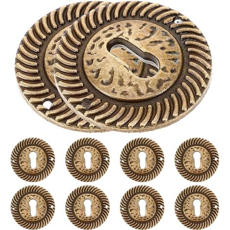 de 10 plaques de serrure décoratives ovales en laiton