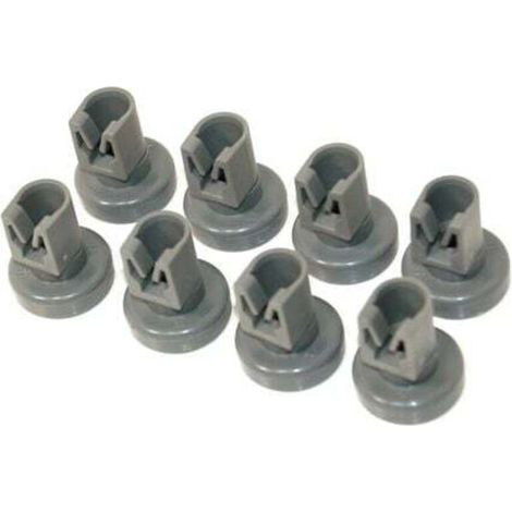 Ruote per cestello inferiore lavastoviglie, set da 8 ruote, 25 mm, grigie, per AEG, ELECTROLUX