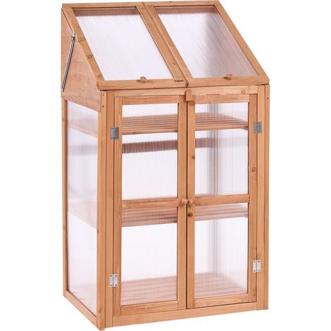 Balkongewächshaus VOLVERA Tannenholz Hellbraun 49 cm (1/5)
