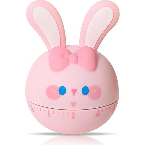 Visueller Timer für Kinder, 60-Minuten-Countdown-Timer für die Küche im Klassenzimmer, Zeitmanagement-Tool für das Büro für Kinder, geräuschloser Betrieb, Kaninchenmuster (1/5)