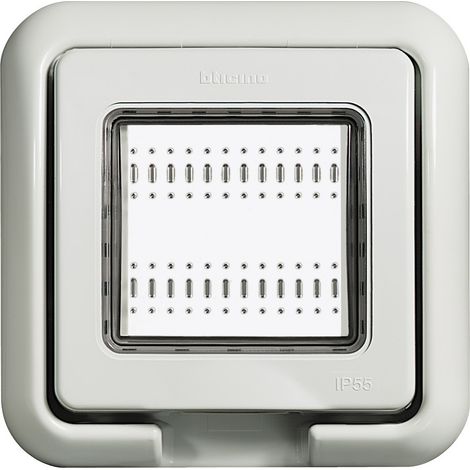 Support plaque IP55 Idrobox couleur Gris RAL 7035 BTICINO 24602 (1/2)