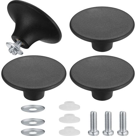4 Pieces Pot Lid Knobs- Black, Pot Lid Knobs, Heavy Duty Stainless Steel Universal Kitchen Pot Handle