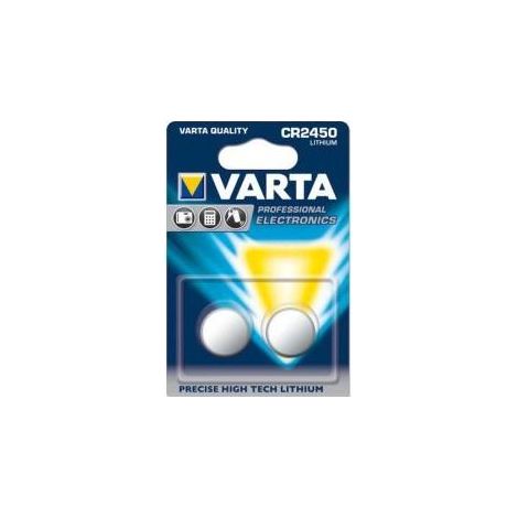 Varta CR2450 Batteria a Bottone al Litio 3V 560 mAh Confezione da 2 Pezzi colore Argento