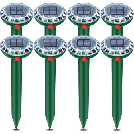 Anti Taupe Solaire Vibration et Ultrasons,8 Pièces Repulsif Taupe Ultrason Solaire,Repousse Les Taupes et Autres Rongeurs pour Le Jardin et Les Pelouses (1/5)